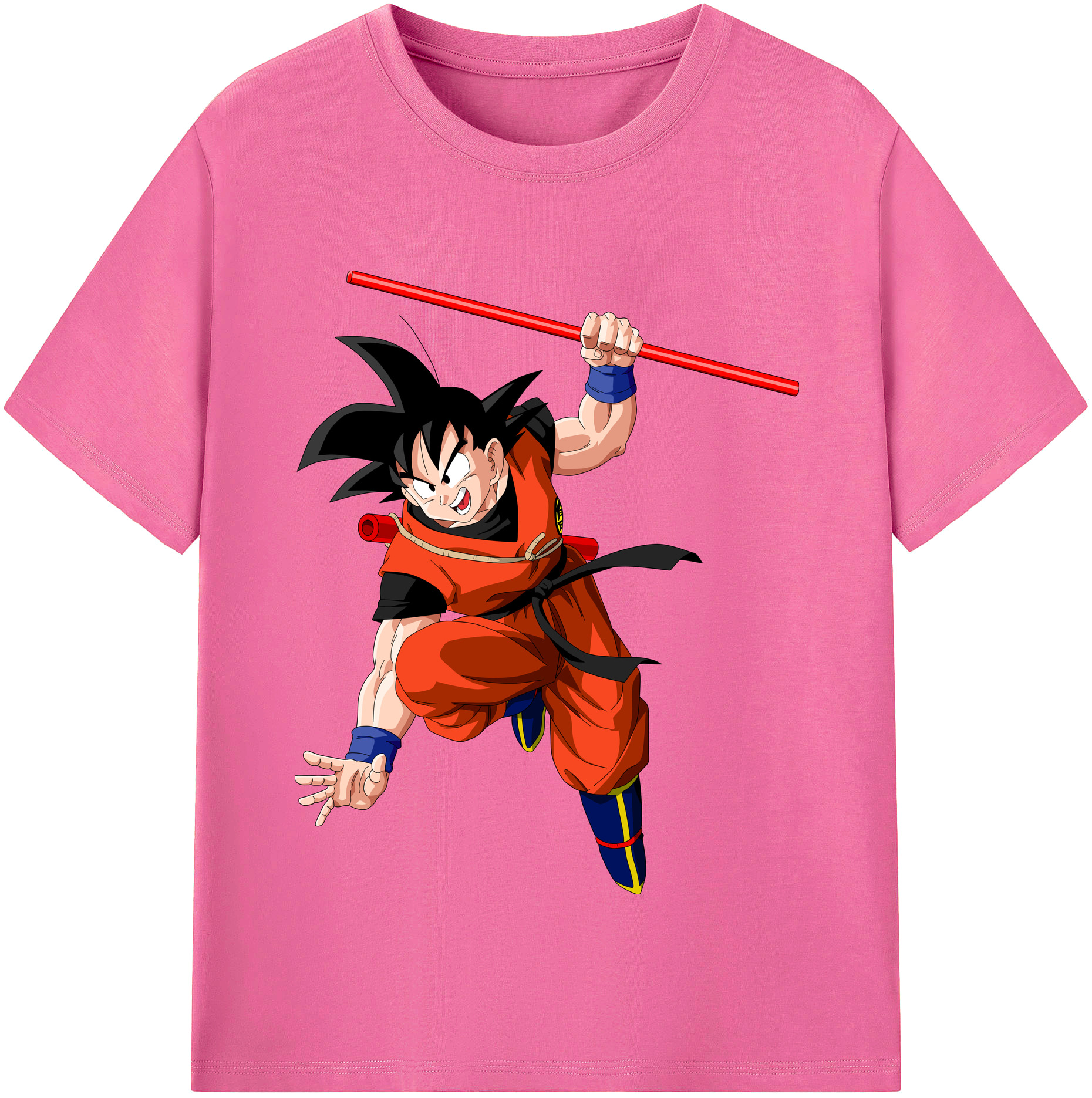 （画像用） ドラゴンボール 孫悟空（そん ごくう）Son Goku カカロット DRAGON BALL Kakarotto レディースカジュアルプリントTシャツ（綿100％）